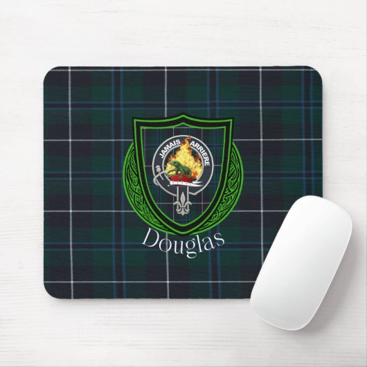 Douglas Scottish Clan Tartan & Crest Mousepad (Mit Mouse)