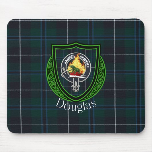 Douglas Scottish Clan Tartan & Crest Mousepad (Vorne)