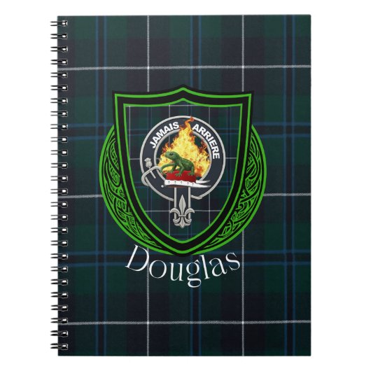 Douglas Scottish Clan Tartan & Crest Notizblock (Vorderseite)