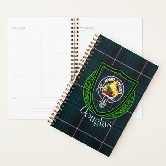 Douglas Scottish Clan Tartan & Crest Planer (Anzeige)