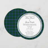 Douglas Scottish Wedding Round Einladung (Vorne/Hinten)