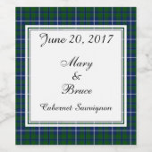 Douglas Scottish Wedding Wine Label Weinetikett (Einzelnes Label)