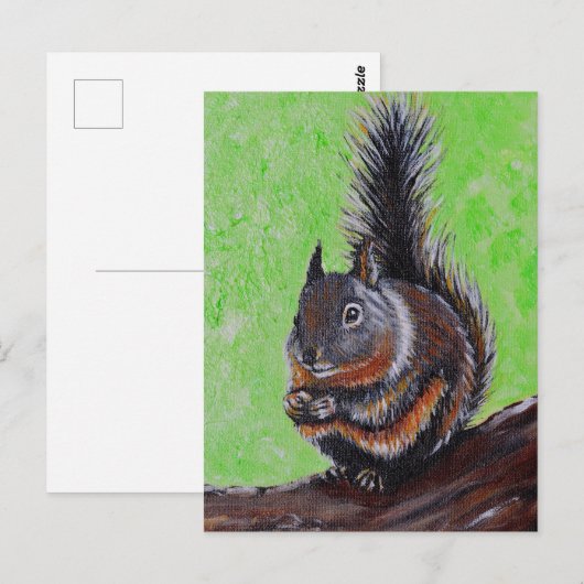 Douglas Squirrel Painting 2 Postkarte (Vorne/Hinten)