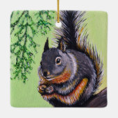 Douglas Squirrel Painting Keramikornament (Rückseite)