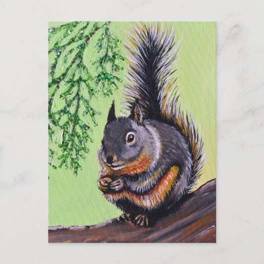 Douglas Squirrel Painting Postkarte (Vorderseite)