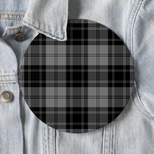 Douglas tartan black grau kariert button (Beispiel)