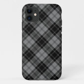 Douglas tartan black grau kariert Case-Mate iPhone hülle (Rückseite)