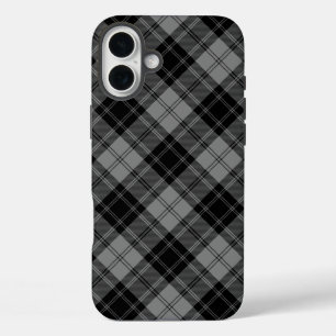 Douglas tartan black grau kariert iPhone 16 plus hülle