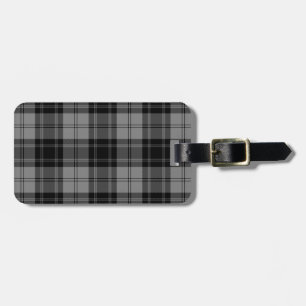 Douglas tartan black grau kariert gepäckanhänger