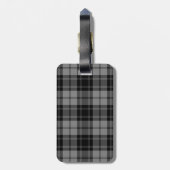 Douglas tartan black grau kariert gepäckanhänger (Rückseite vertikal)
