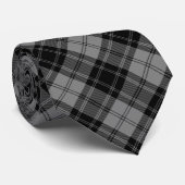 Douglas tartan black grau kariert krawatte (Gerollt)
