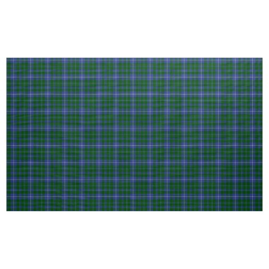 Douglas Tartan Blue Green und Black Kariert Fabric Stoff (Yard (91,4 cm))