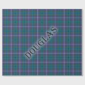 Douglas Tartan mit Nachname Geschenkpapier (Flach)