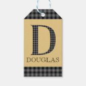 Douglas Tartan Monogram D Geschenkanhänger (Vorderseite)