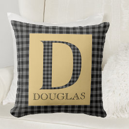 Douglas Tartan Monogram D Kissen