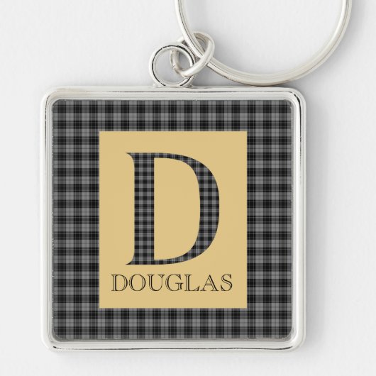 Douglas Tartan Monogram D Schlüsselanhänger (Vorne)