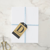 Douglas-Tartan-Monogramm D Geschenkanhänger (Mit Garn)