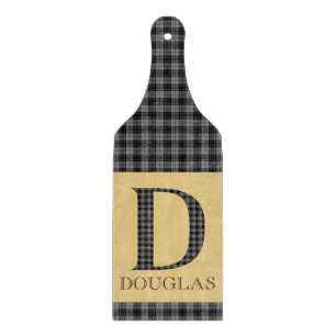 Douglas-Tartan Monogramm-D-Schneidbrett Schneidebrett