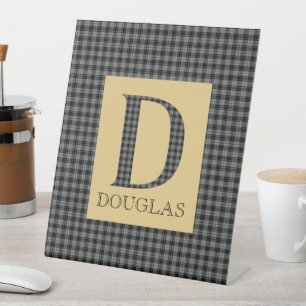 Douglas-Tartan Monogramm D  Sockelschild