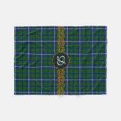 Douglas-Tartan-Monogramm Fleecedecke (Vorderseite (Horizontal))