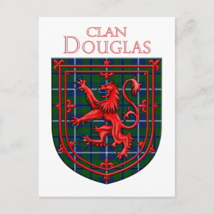 Douglas-Tartan schottisches Plaid Löwe Rampant Postkarte