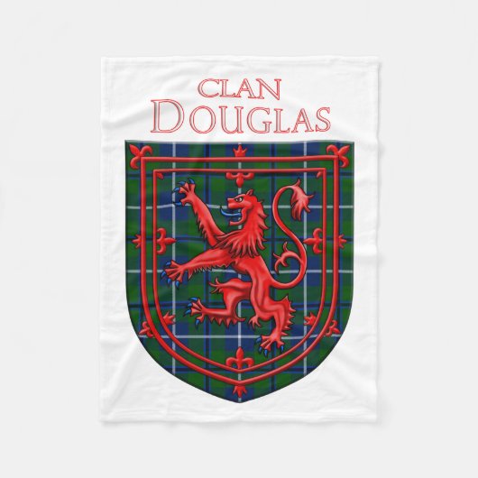 Douglas Tartan Scottish Kariert Lion Rampant Fleecedecke (Vorderseite)