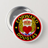 Douglas-Taste mit Crowned, Flügelherz-Wappen Button (Vorne & Hinten)