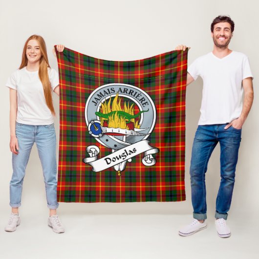 Douglas von Roxburgh Clan Abzeichen Tartan Kariert Fleecedecke (Beispiel)
