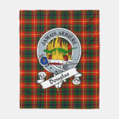 Douglas von Roxburgh Clan Abzeichen Tartan Kariert Fleecedecke (Vorderseite)