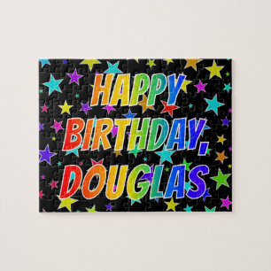 "DOUGLAS" Vorname, Spaß "GLÜCKLICHER BIRTHTAG" Puzzle