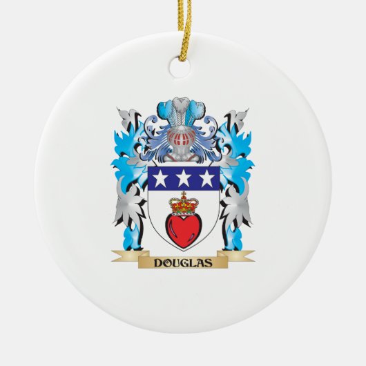 Douglas-Wappen - Familienwappen Keramik Ornament (Vorne)