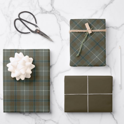 Douglas Weathered Original Scottish Tartan Geschenkpapier Set (Vorderseite)