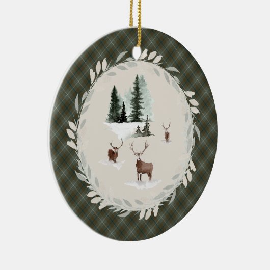 Douglas Weathered Original Scottish Tartan Keramik Ornament (Rechts)