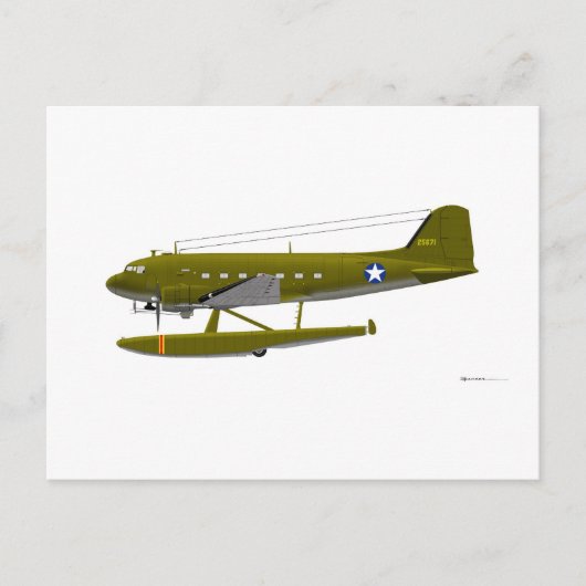Douglas XC-47 Postkarte (Vorderseite)