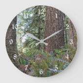 Douglasien-Nadelwald Große Wanduhr (Vorderseite)