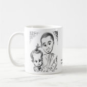 Douglaston Taufe Caricatures 2014b Kaffeetasse (Links)