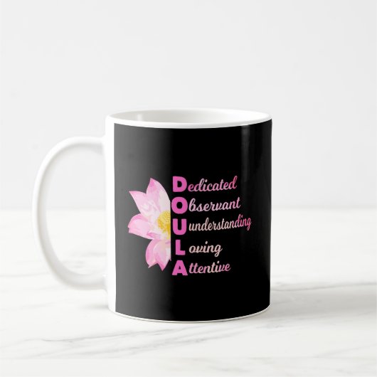 Doula Akronym Love Hebamme Schwangerschaft Coach G Kaffeetasse (Links)