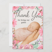 Doula Appreciation Card | Labor Support Gift Pink Dankeskarte (Vorderseite)