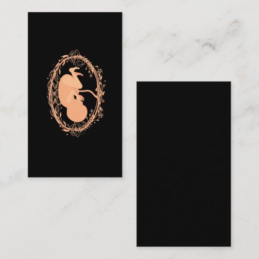 Doula Baby schwanger Floral Doula Midfrau Geburt Visitenkarte (Vorne/Hinten)