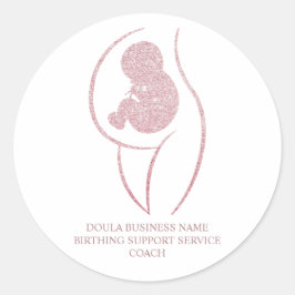 Doula Birth Coach and Pregnancy Nurse Gift Runder Aufkleber