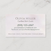 Doula - Birth Coach - Hebamme - Rooted Oak Tree Visitenkarte (Rückseite)