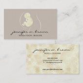 Doula Birth Coach Pregnant Gold Baby Neuborn Visitenkarte (Vorne/Hinten)