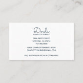 Doula Birth Coach Watercolor Rainbow Visitenkarte (Rückseite)