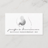 Doula Birth Gray Pregnant Baby Neuborn Visitenkarte (Vorderseite)