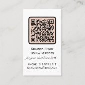 Doula Birth Postpartum Boho Pregnancy Coach Visitenkarte (Rückseite)