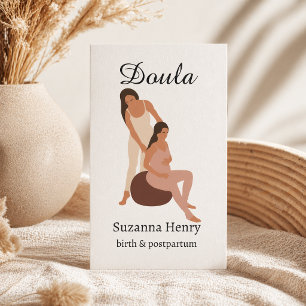 Doula Birth Postpartum Boho Pregnancy Coach Visitenkarte