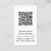 Doula Birth Postpartum schwanger Whimsical Visitenkarte (Rückseite)