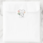 Doula Blumen-Stethoskop Runder Aufkleber (Tasche)