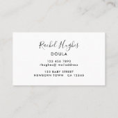 Doula Business Card Visitenkarte (Rückseite)