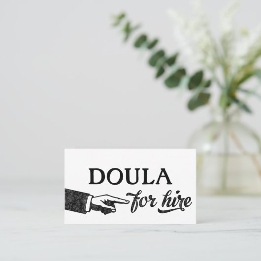 Doula Business Cards - Cool Vintag Visitenkarte (Stehend Vorderseite)